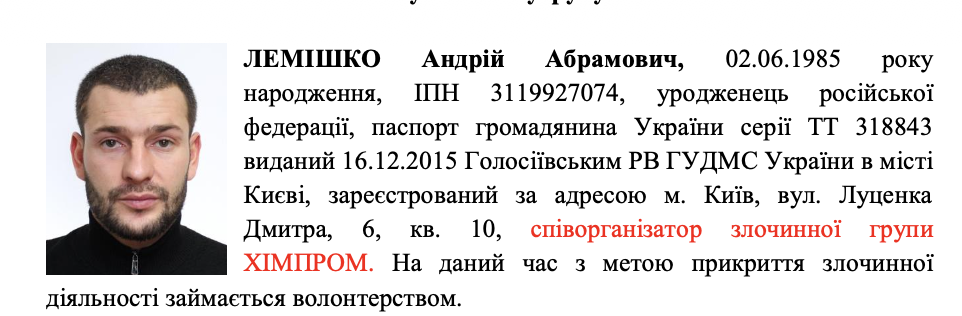 Лемишко Андрей Химпром 
