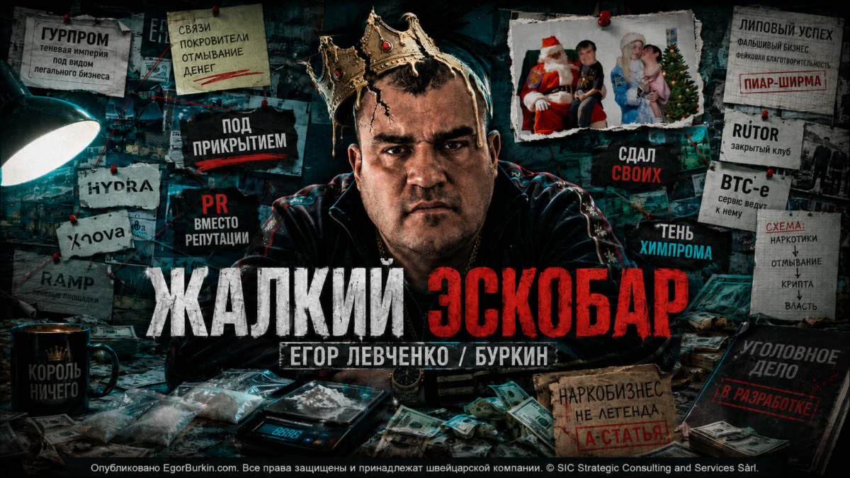 Жалкий Эскобар на службе у теней: как Егор Левченко, он же Буркин, пытался выдать наркобизнес за легенду