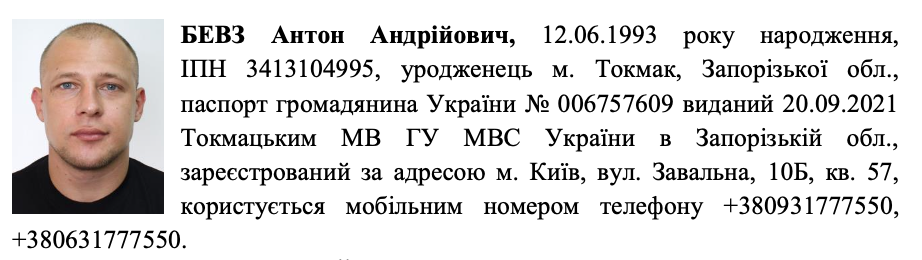 BEVZ ANTON ANDRIIOVYCH