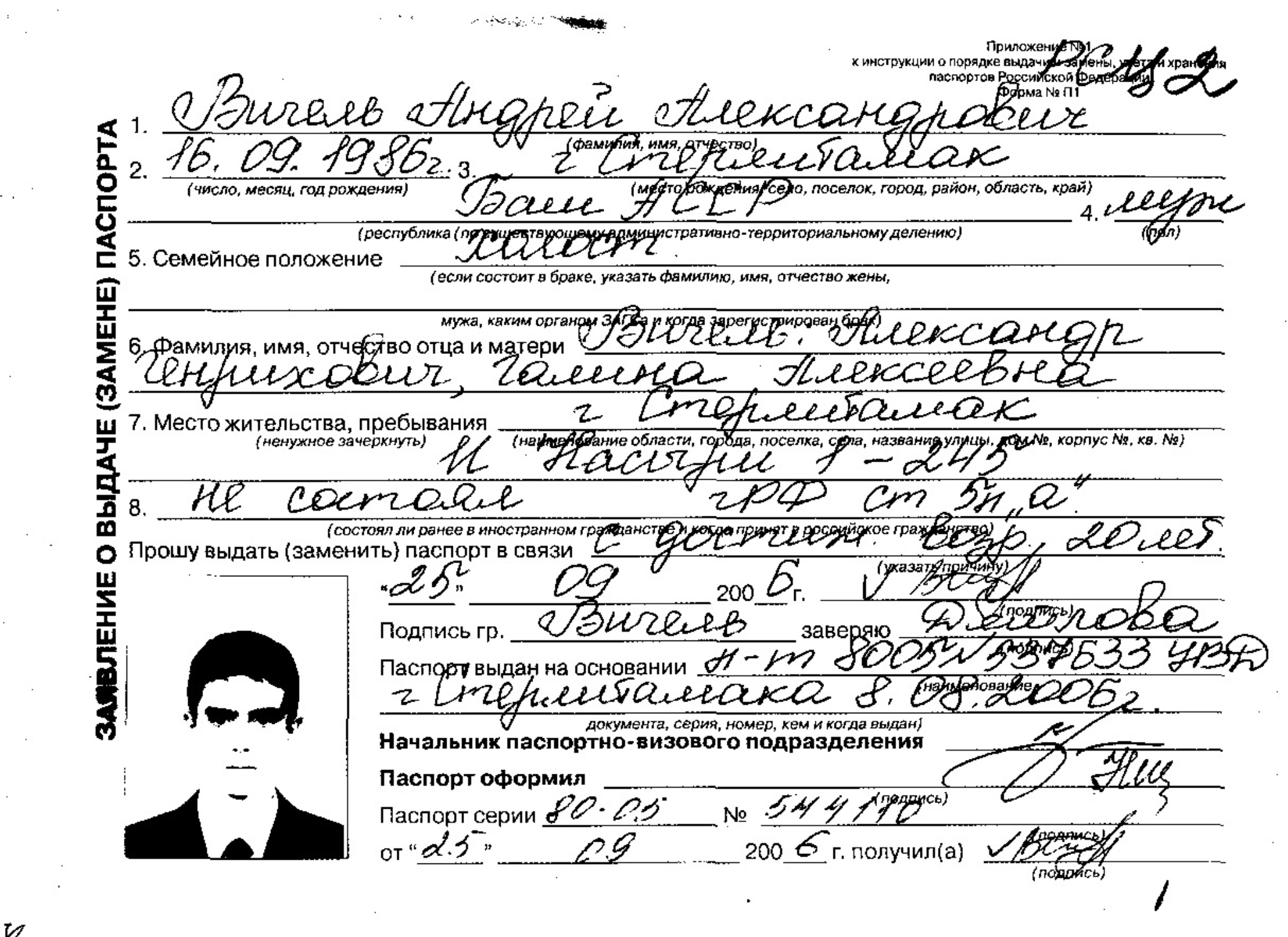 VIGEL ANDREI ALEKSANDROVICH