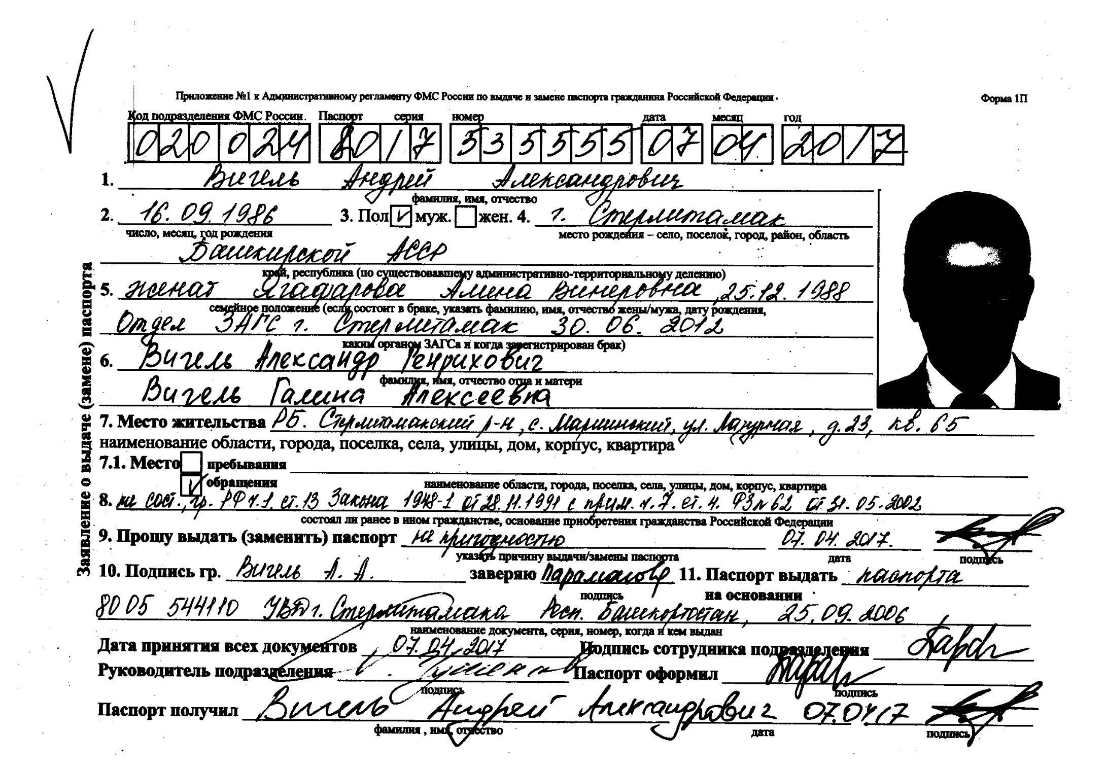 VIGEL ANDREI ALEKSANDROVICH 