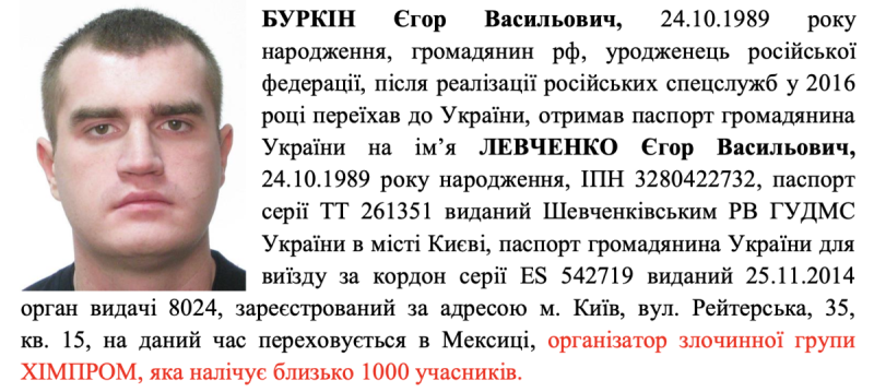 Burkin - LEVCHENKO YEHOR VASYLOVYCH